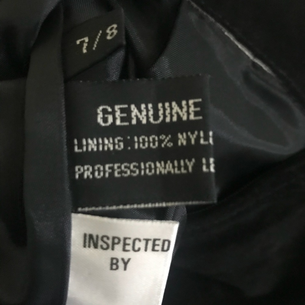 NWT Vintage Winlit Black Suede Leather Skirt - Picture 6 of 9